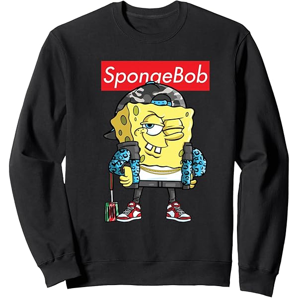 Amazon.com: Spongebob Squarepants Logo Long Sleeve T-Shirt
